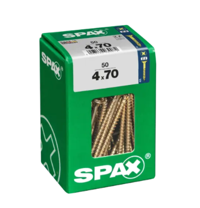 SPAX Universalschraube YELLOX, 4x70 mm, 50 Stück, 4081020400707